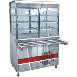 Прилавок-витрина холодильный АСТА(М) ПВВ(Н)-70 КМ-С-01-НШ вся нерж плоский стол (1500мм) 210000001021