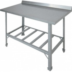 Стол разд.с бортом столешница нерж.,каркас и полка оцинков. СР-3/600/600-ЮТ VIATTO