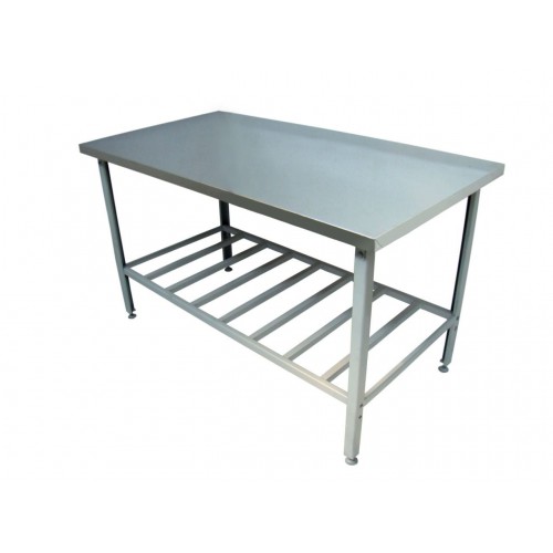 Стол разд.столешница нерж.,каркас и полка оцинков.СР-2/1200/700-ЮТ  VIATTO