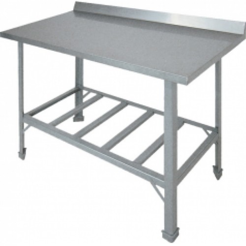 Стол разд.с бортом столешница нерж.,каркас и полка оцинков.СР-3/1800/600-ЮТ VIATTO