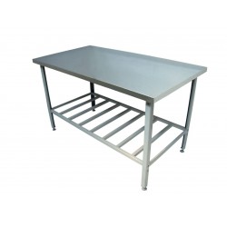 Стол разд.столешница нерж.,каркас и полка оцинков.СР-2/1500/800-ЮТ VIATTO